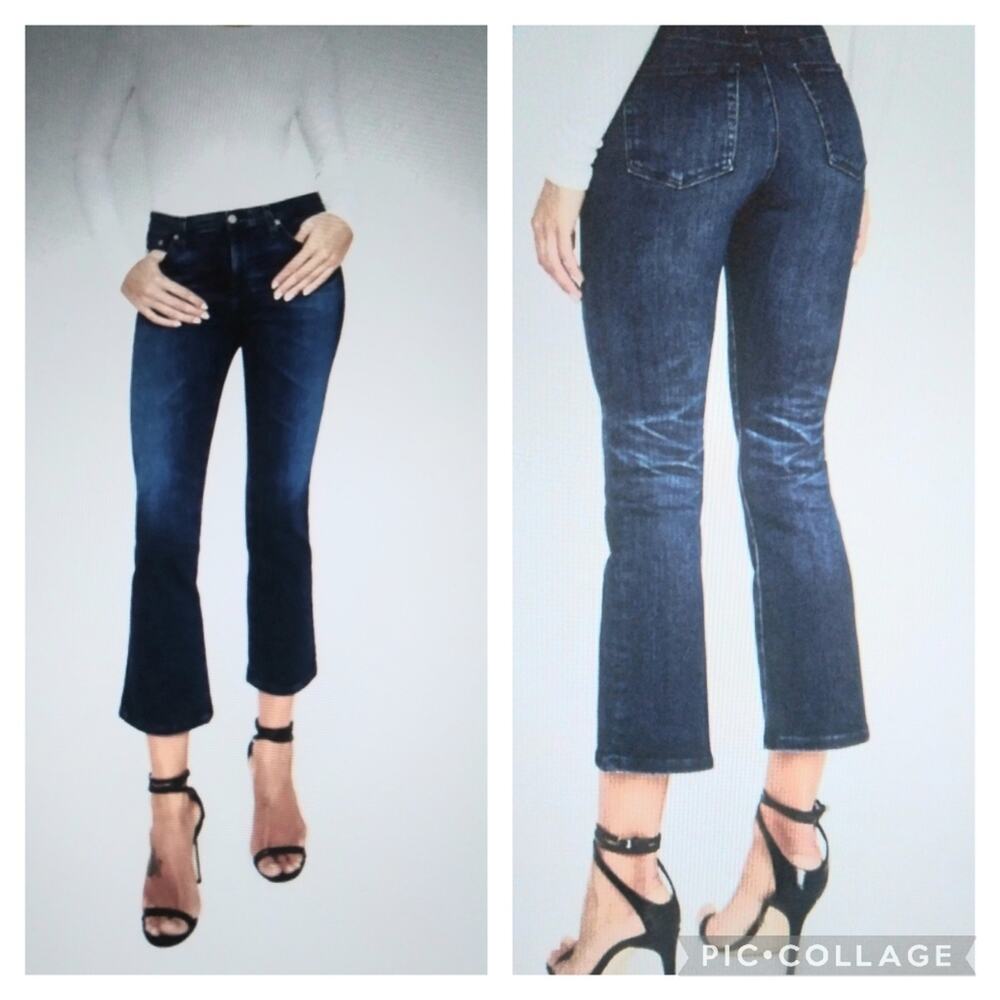 Adriana Goldschmied AG the Jodi High Rise Crop Flare sz 27  J642